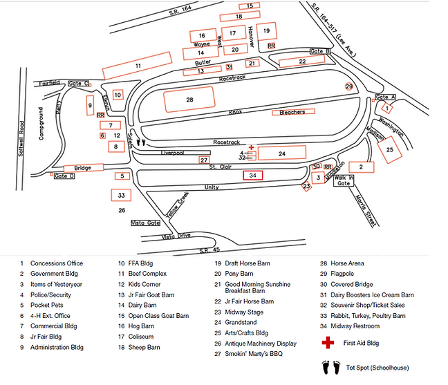 Directions & Maps Columbiana Co Fair